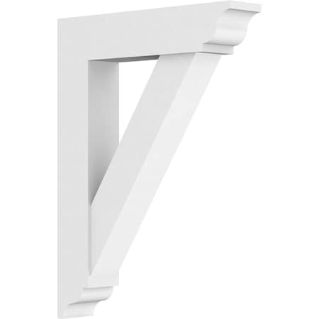 Ekena Millwork Standard Traditional Architectural Grade PVC Bracket with Traditional Ends, 3"W x 18"D x 24"H BKTP03X18X24TRA01